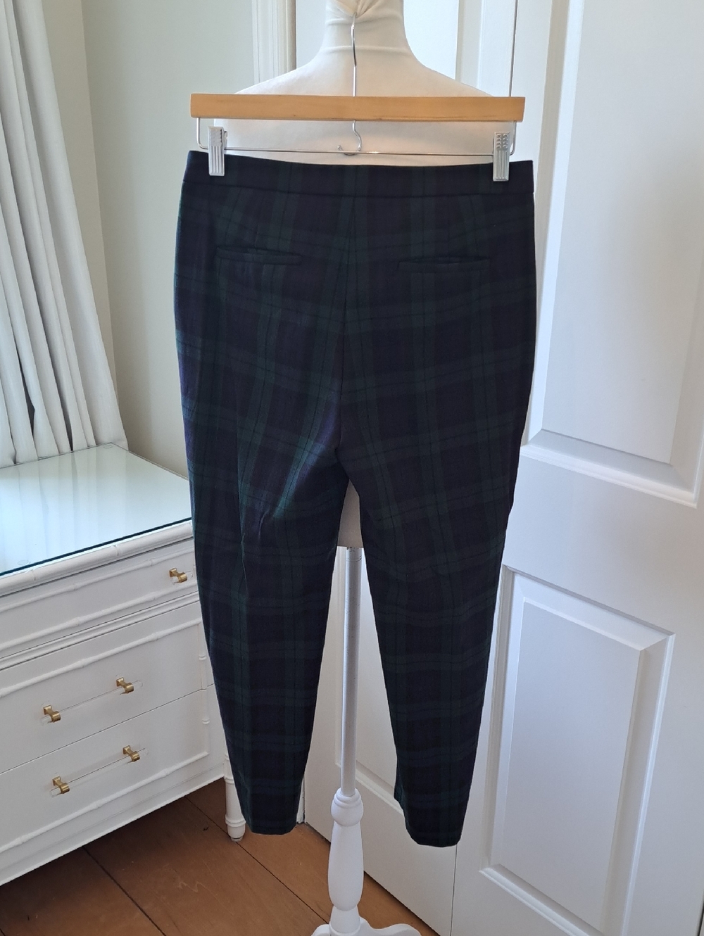 NWOT J.Crew Womens Preppy Wool Blend Tartan Plaid Dress/Holiday Crop Pants 4 - Picture 4 of 9